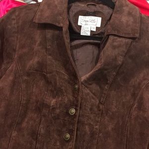 Live a little brown suede leather jacket